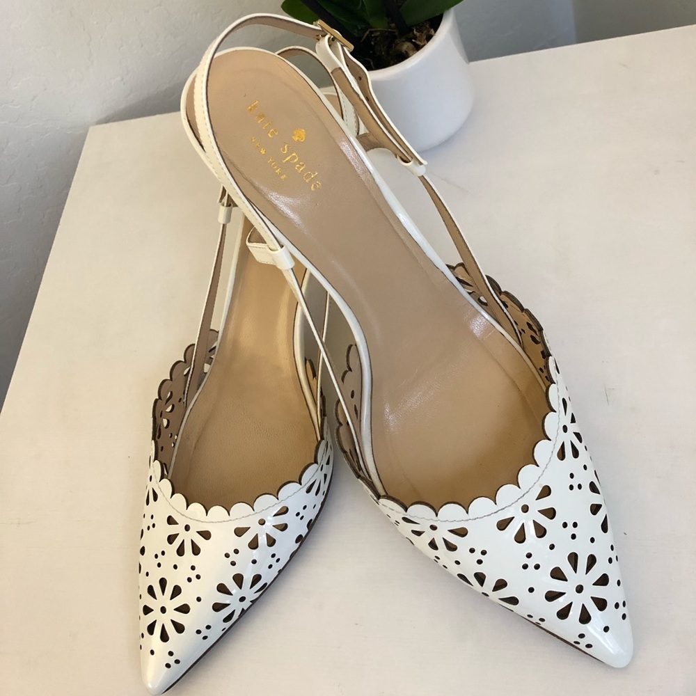 Kate Spade pointed sling back heels